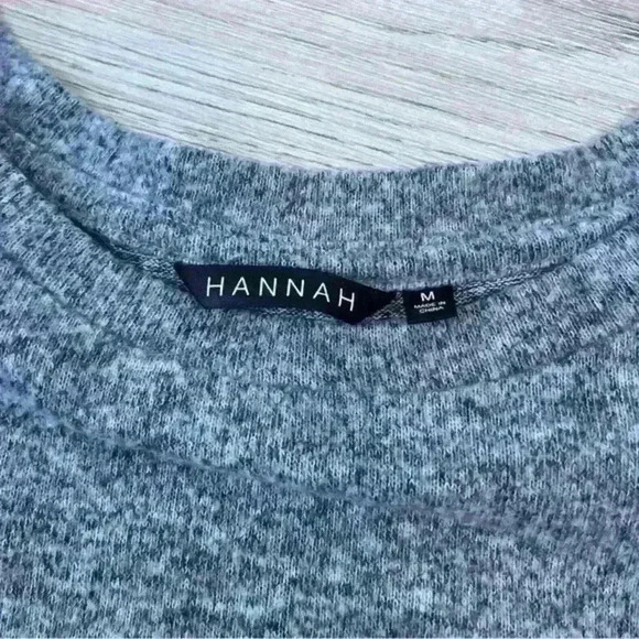 Hannah Grey Crewneck Pullover Sweater Size M - Picture 6 of 10